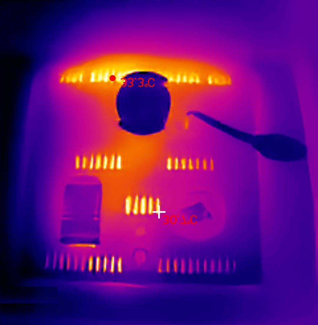 Thermal analysis of the sensor board